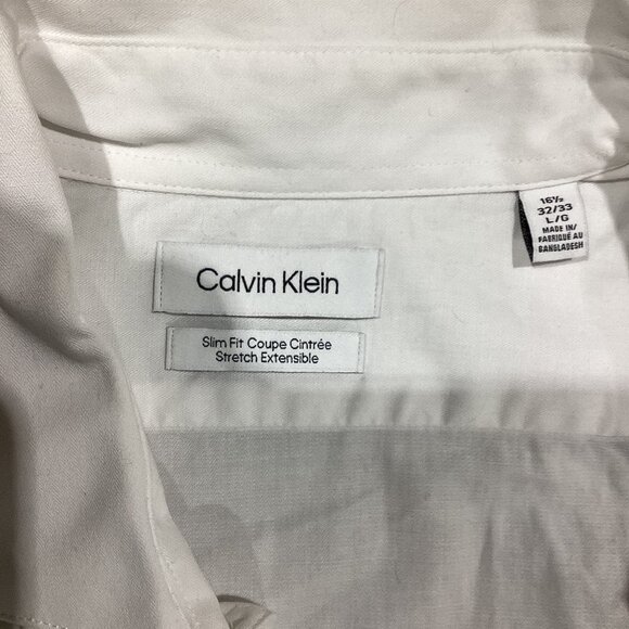 Calvin Klein White Button-Down Dress Shirt - Picture 2 of 6